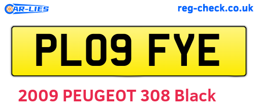 PL09FYE are the vehicle registration plates.