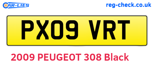 PX09VRT are the vehicle registration plates.