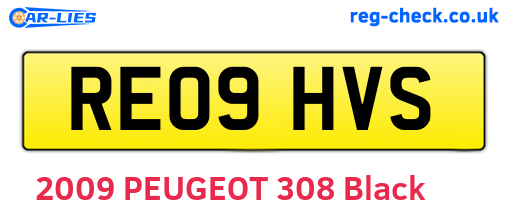 RE09HVS are the vehicle registration plates.