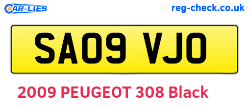 SA09VJO are the vehicle registration plates.