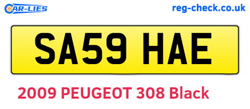 SA59HAE are the vehicle registration plates.