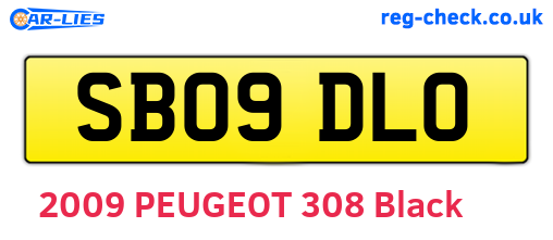SB09DLO are the vehicle registration plates.