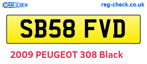 SB58FVD are the vehicle registration plates.