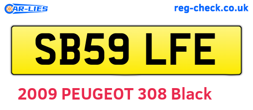 SB59LFE are the vehicle registration plates.