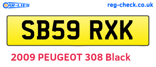 SB59RXK are the vehicle registration plates.