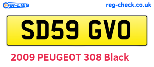 SD59GVO are the vehicle registration plates.