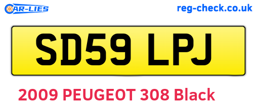 SD59LPJ are the vehicle registration plates.
