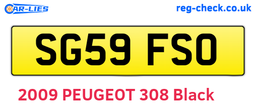 SG59FSO are the vehicle registration plates.