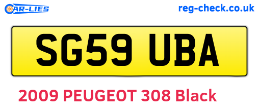 SG59UBA are the vehicle registration plates.