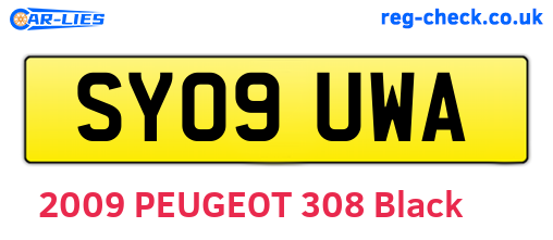 SY09UWA are the vehicle registration plates.