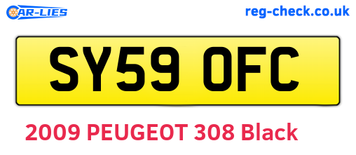 SY59OFC are the vehicle registration plates.