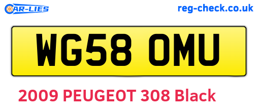 WG58OMU are the vehicle registration plates.