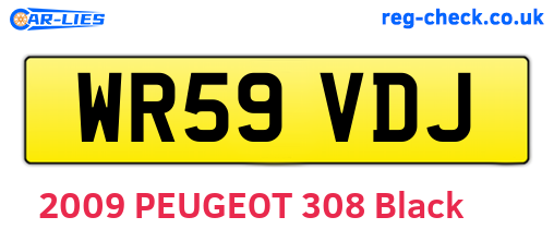 WR59VDJ are the vehicle registration plates.