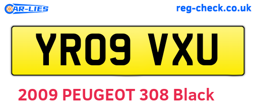 YR09VXU are the vehicle registration plates.