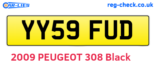 YY59FUD are the vehicle registration plates.