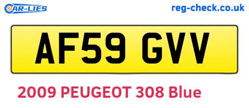 AF59GVV are the vehicle registration plates.