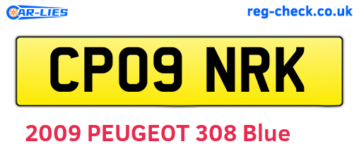 CP09NRK are the vehicle registration plates.