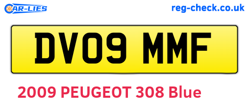 DV09MMF are the vehicle registration plates.