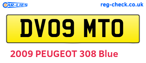DV09MTO are the vehicle registration plates.