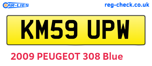 KM59UPW are the vehicle registration plates.