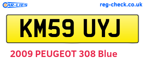 KM59UYJ are the vehicle registration plates.