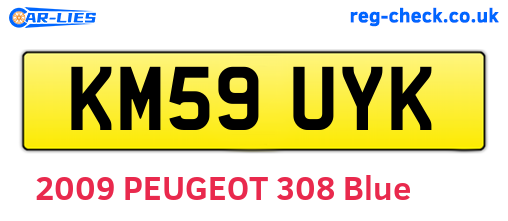 KM59UYK are the vehicle registration plates.