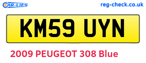 KM59UYN are the vehicle registration plates.
