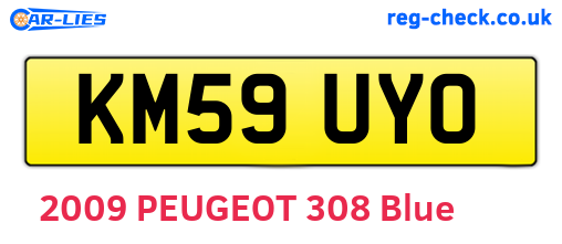 KM59UYO are the vehicle registration plates.