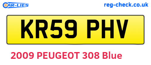 KR59PHV are the vehicle registration plates.