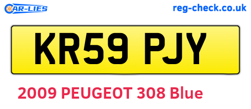 KR59PJY are the vehicle registration plates.