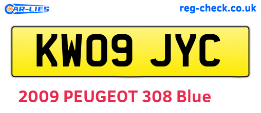KW09JYC are the vehicle registration plates.