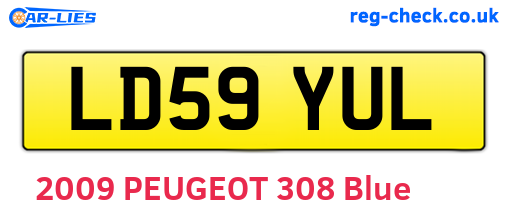 LD59YUL are the vehicle registration plates.