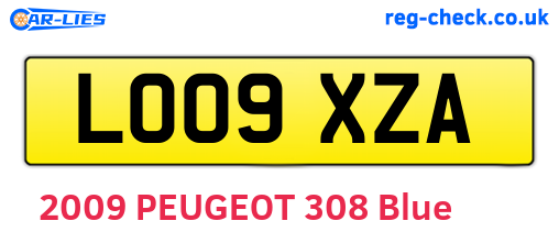 LO09XZA are the vehicle registration plates.