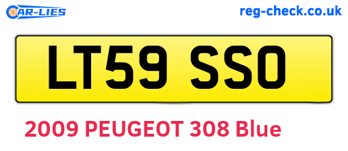 LT59SSO are the vehicle registration plates.