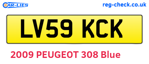 LV59KCK are the vehicle registration plates.