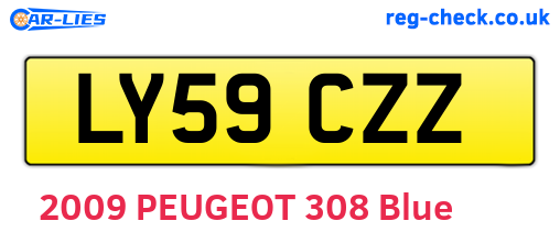 LY59CZZ are the vehicle registration plates.