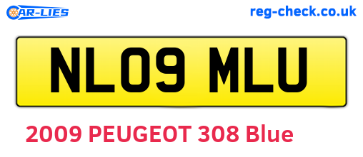 NL09MLU are the vehicle registration plates.