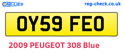 OY59FEO are the vehicle registration plates.