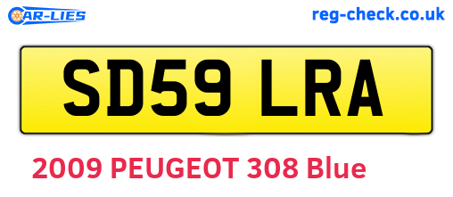 SD59LRA are the vehicle registration plates.