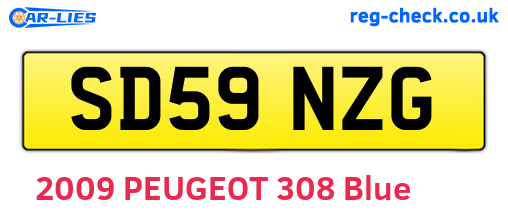 SD59NZG are the vehicle registration plates.