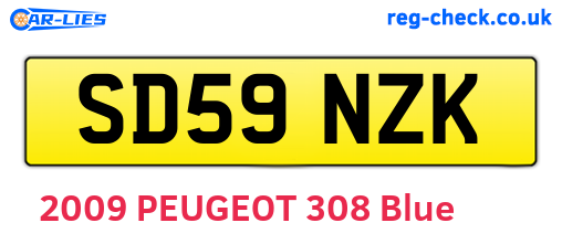 SD59NZK are the vehicle registration plates.