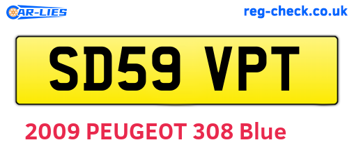 SD59VPT are the vehicle registration plates.
