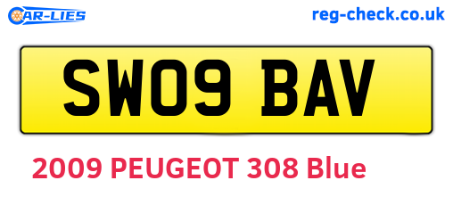 SW09BAV are the vehicle registration plates.