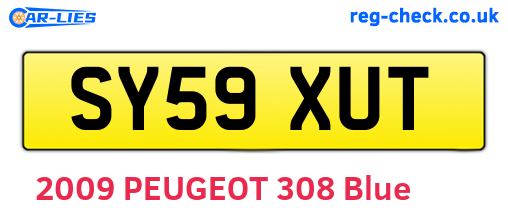 SY59XUT are the vehicle registration plates.