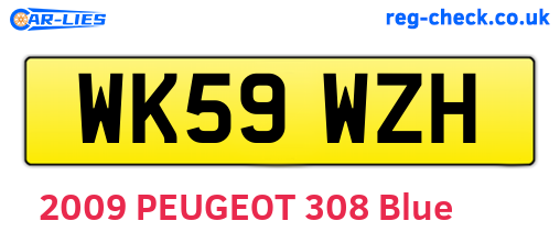 WK59WZH are the vehicle registration plates.