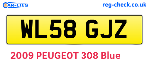 WL58GJZ are the vehicle registration plates.