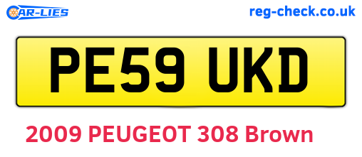 PE59UKD are the vehicle registration plates.