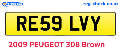 RE59LVY are the vehicle registration plates.