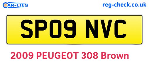 SP09NVC are the vehicle registration plates.