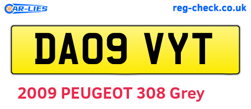 DA09VYT are the vehicle registration plates.